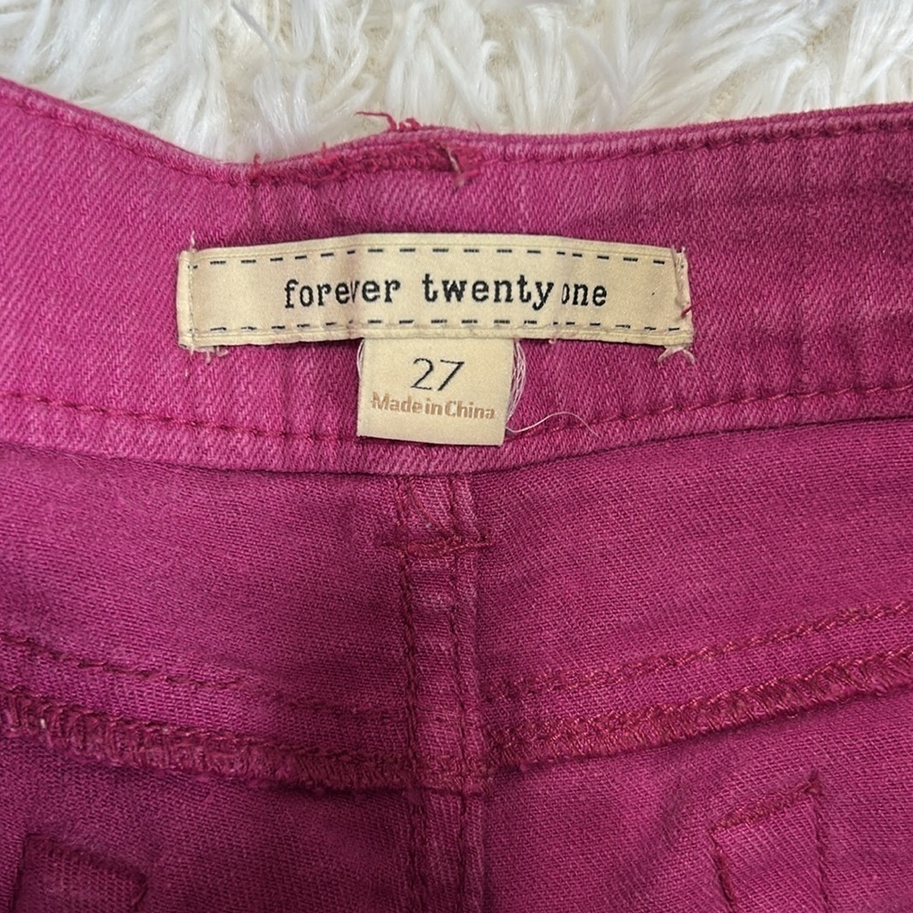 Women's Purple Denim Shorts | Purple Shorts | Denim Shorts | Forever 21 - Picture 3 of 9